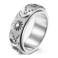 thumbnail image 6 of PERITANG Moon Star Sun Stainless Steel Spinner Ring for Mother's Day Gift Specials Size 4-13, 6 of 7