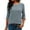 *Light Blue, variant on ClodeEU Womens 3/4 Sleeve T Shirts,Round Neck Sweatshirts,Slim Lightweight Sweater Black,Womens Plus XXL