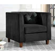 Uspridefurniture Arcola 32" Rolled Arm Chair,Black