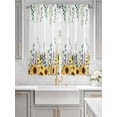 thumbnail image 3 of Living Room Curtains 72 Inches length, Eucalyptus Leaves Window Treatment Curtain Drapes, Yellow Sunflower Lavender Farmhouse Light Filtering Drapes for Bedroom Laundry Room, 52"x72", 2 Panels, 3 of 7