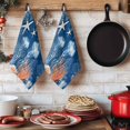 thumbnail image 6 of Blue Coastal Jellyfish Kitchen Towels Set of 1, Nautical Orange Coral Starfish Absorbent Dish Towels for Kitchen, Microfiber Hand Towel, Quick Drying Tea Towel for Cleaning Decorative Dishcloths, 6 of 7