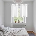 thumbnail image 5 of Pure White Kitchen Curtains Small Short 39 Inch Length, Simple Solid Color Grommet Top Bedroom Living Room Curtains, Light Filtering Cafe Curtain Drapes 2 Panels Set 55''x39'', 5 of 9