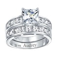 thumbnail image 5 of Bling Jewelry Womens Traditional 2CT Princess Cut Cocktail Statement Ring in Sterling Silver, 5 of 7