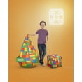 thumbnail image 4 of Gouchee Home Cube Bricks Ottoman – Multicolor Bean Bag Footstool with Polystyrene Beads, Lightweight & Durable, Made in Canada for Kids’ Rooms or Play Spaces, 4 of 6