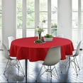 thumbnail image 6 of Hiasan Christmas Red Round Tablecloth 60 Inch - Waterproof Stain Resistant Spillproof Polyester Fabric Table Cloth for Dining Room Kitchen Party, 6 of 8