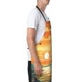 thumbnail image 3 of Honeii Tropical Sunset Paradise Print Waterproof Apron, Adjustable Kitchen Apron with Pockets,for Gardening, Dishwashing, Meat Processing, Car Washing, and Pet Grooming, 3 of 8