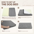 thumbnail image 6 of KSIIA 41in Dog Bed for XLarge Dog Orthopedic Crate Bed with Removable Washable Cover Egg-Crate Foam, Dark Grey, 6 of 8