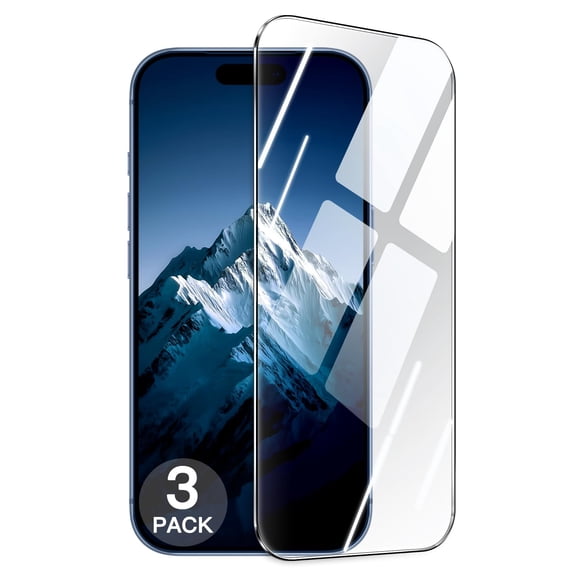 JETech 9H  Shatterproof Screen Protector for iPhone 17 6.3-Inch, Military Grade Film, 3-Pack