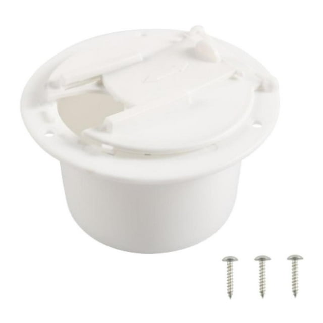 Yimiti Rv Electrical Cable Hatch Power Cord Compartment Door Fit For Rv Camping Trailer,White