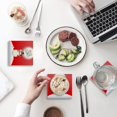 thumbnail image 1 of POGLIP Snowman Christmas Set of 8 Coaster for Drinks, Absorbent Ceramic Stone Coasters Cup Mat with Cork Base for Home Kitchen Room Coffee Table Bar Decor, 1 of 4