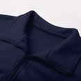 thumbnail image 6 of DHFJKG Women Hoodie Crop Coat Solid Color Zipper Stand Collar Elastic Waisted Oversized Long Sleeve Sweatshirt Cropped Jacket Soft Jackets, 6 of 6