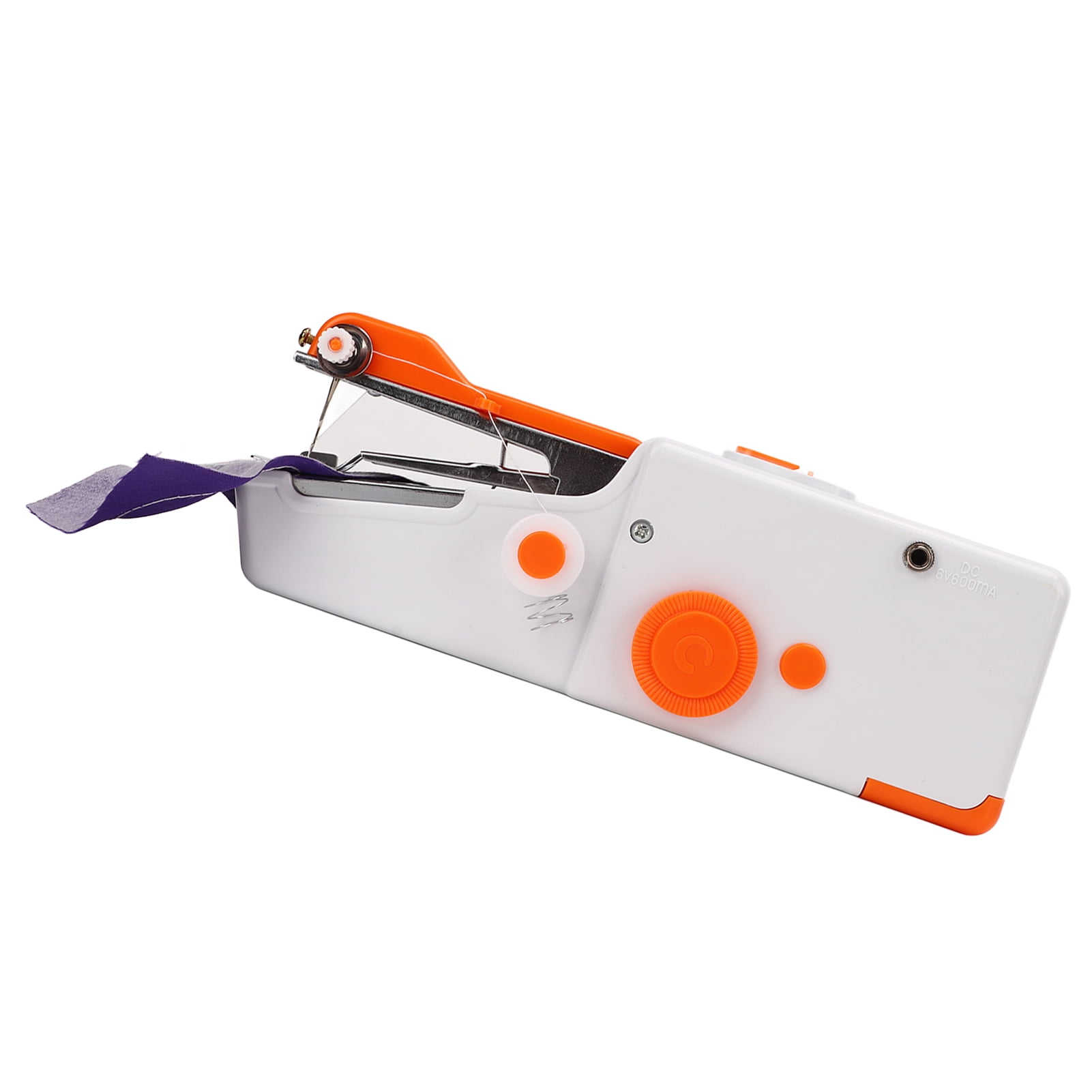 Handheld Sewing Machine,Hand Sewing Device,Handheld Sewing Machine Orange Portable Mini DIY Ergonomic Handle Electric Sewing Machine for Travel Family