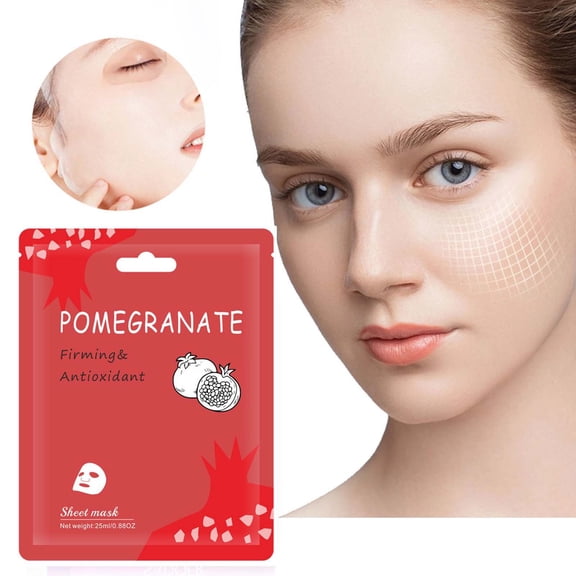 Gzwccvsn Pomegranate Hydrating Mask - Moisturizing Pore-Tightening Repairing And Tightening Facial Mask 25ml, Moisturizers Skincare Products