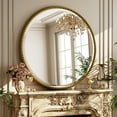 thumbnail image 3 of BEAUTYPEAK 24" Round Bathroom Vanity Mirror, Gold, 3 of 7