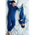 thumbnail image 3 of Leveret Kids Boys Girls Two Piece Cotton Pajamas Blue & Navy Stripes 18-24 Month, 3 of 3