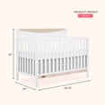 thumbnail image 2 of Dream On Me Emerson 5-in-1 Convertible Full-Size Baby Crib, White & Vintage White Oak, 2 of 7