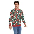 thumbnail image 5 of Mens Sweatshirts Crew Neck Color Blocked Printed Mens Athletic Tops,GN1,2XL, 5 of 8