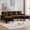 Brown, variant on Korser U-Shaped Sectional Sofa 4 Seater Lounge Sleeper with Removable Cushions Upholstered Couches for Living Room,Assembly Required,Beige