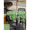 thumbnail image 4 of Outdoor Tablecloth with Umbrella Hole and Zipper, St. Patrick's Day Square Table Cloth 54x54 Inch Waterproof Tablecloth, Vintage Spring Green Lucky Irish Clovers Picnic Table Cover for Patio Camping, 4 of 7
