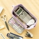 thumbnail image 4 of Estuche para lápices de gran capacidad, estuche para bolígrafos de mano, cosmético, regalo portátil para oficina, escuela, adolescente, niña, niño, hombre, mujer, adulto, morado, estuche para lápices, 4 of 6