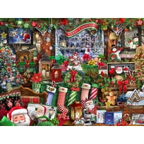 Vermont Christmas Company Christmas Collectibles Jigsaw Puzzle 550 Piece - Fun Christmas Collage for Adults & Young Adults - 24" x 18"