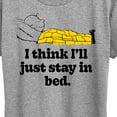 thumbnail image 3 of Peanuts - I Think I'll Stay In Bed - Women's Short Sleeve Graphic T-Shirt, 3 of 6