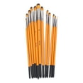 thumbnail image 3 of 12 Unids Pinceles de Pintura Acrílica Alisado Nylon Mango de Madera Virola de Metal Pinceles de Artista Ampliamente Utilizados para Arte Artesanal Mango Naranja Punta Filbert, 3 of 14