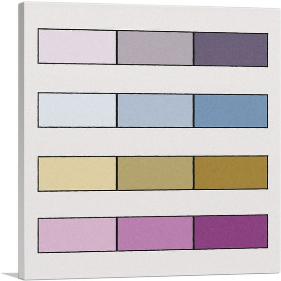 ARTCANVAS Mid-Century Modern Paint Swatches Canvas Art Print - Size: 18" x 18" (0.75" Deep)