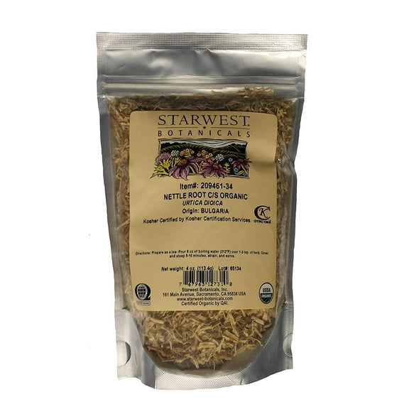 Organic Nettle Root C/S - 4 Oz (113 G) - Starwest Botanicals