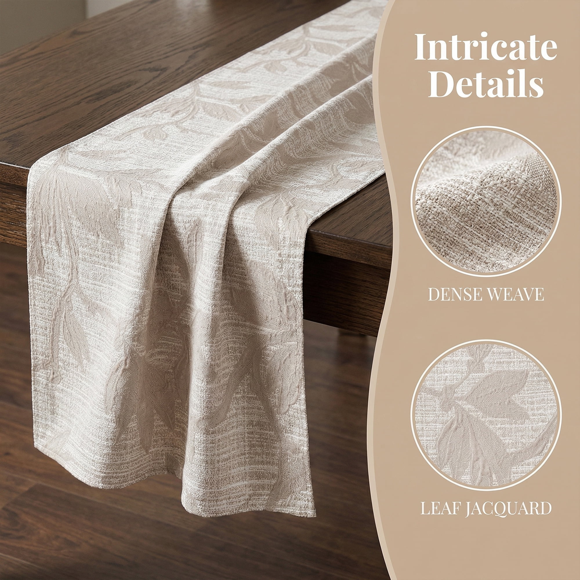 Unique Bargains Long Floral Polyester Table Runner for Kitchen Decor Gray 13.8"x70.9"