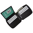 thumbnail image 2 of Zippered Bifold Men's Wallet Deluxe Credit Card Flip Genuine Lamb Leather P 1256, 2 of 8