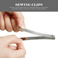 thumbnail image 5 of 10Pcs Sewing Hemming Clips Stainless Steel Hemming Clips Hemming Measurement Ruler Marker Quilting Supplies ( Silver ), 5 of 6