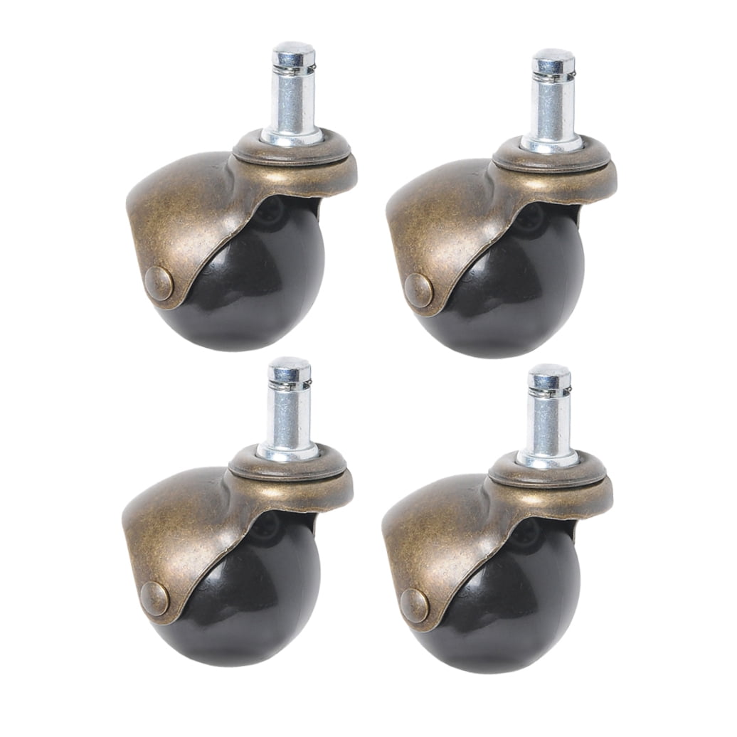 FELTECHELECTR 4Pcs Antique Bronze Chair Caster Wheels for Furniture with Quiet Swivel Action
