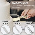 thumbnail image 3 of Orblue Wedding Cake Knife and Server Set - Premium, Beautifully Engraved Cutting Set - Elegant Keepsake for Newlyweds - Light Gold, 3 of 9