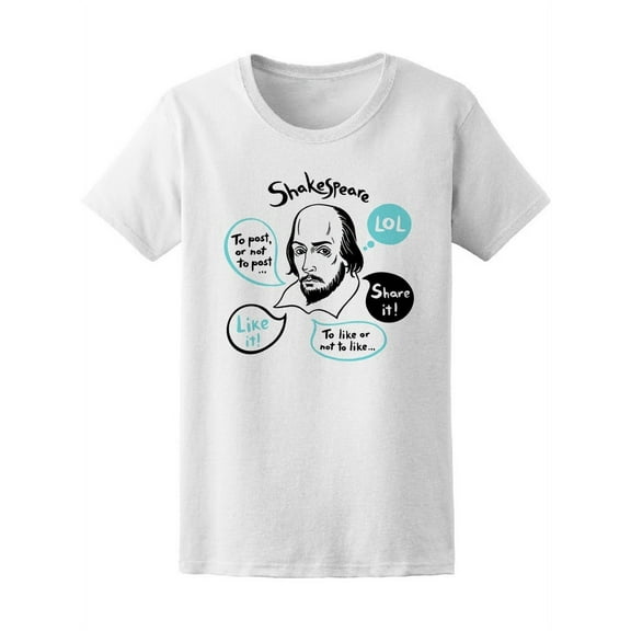 Shakespeare Social Posts Like Women's Tee - Image by Shutterstock