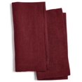 thumbnail image 2 of Hotel Collection Serviette en Lin Moderne 20 x 20 Ensemble de 2 (Vin), 2 of 3