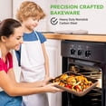 thumbnail image 5 of 6-Piece Nonstick Bakeware Set, Carbon Steel Baking Pans with Gold Finish for Cookies Cakes Bread, 5 of 6