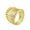 Gold, variant on Women's Hollow Piano Linear Stainless Steel Ring Personalized Ring Band Finger Jewelry Silver Size 9