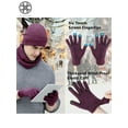 thumbnail image 4 of Luxtrada 3 Piece Winter Beanie Hat Touchscreen Gloves Scarf Warm Set for Men Women, 4 of 9