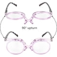 thumbnail image 4 of Universal Presbyopic Glasses Folding Magnifying Reading Eyeglasses Flip-up Lens Make up Glasses +1.0~+4.0, 4 of 7
