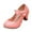 Pink, variant on Ccpelsie Girls Dress Shoes Low Heel Princess Flats Mary Jane Flower Wedding Party Glitter Shoes for Kids Toddler(Black,12.5)