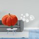 thumbnail image 2 of Cojín De Peluche De Calabaza De Halloween, Almohada Decorativa Para Sofá, Decoración De Dormitorio, Con Espejo Acrílico, Pegatinas De Pared, Arte Extraíble De Peces, 2 of 8