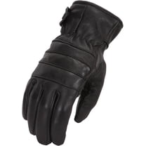 First Mfg Co - Diablo - Men’s Motorcycle Riding Black Sheepskin Leather Gloves, Insulated Biker Gloves with Padded Palm & Elasticized Wrist
