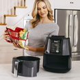 thumbnail image 2 of NINJA AF101C, Air Fryer, 3.8L Less Oil Electric Air Frying, Equipped with Crisper Plate + Multi-Layer Rack + Non Stick Basket, Programmable Control Panel, Black, 1550W, (Canadian Version) Open Box, 2 of 8