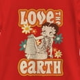 thumbnail image 2 of Girl's Betty Boop Love the Earth  Graphic Tee Red X Large, 2 of 5
