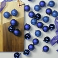 thumbnail image 2 of Northlight 96ct Shatterproof 4-Finish Christmas Ball Tree Ornament Set 1.5" -  Royal Blue, 2 of 4