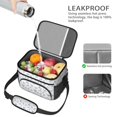thumbnail image 4 of Lunch Box Pioneer Flower Floral Print Pattern Insulated Lunch Bag for Women Men,Medium Leakproof Lunchbox Cooler Bag Adjustable Strap,10 X 6.7 X 8 Inches, 4 of 6