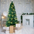 thumbnail image 3 of 7.5FT Lighted Artificial Christmas Trees, Seizeen Green Lighted Pre-lit Xmas Trees with Colorful Lights & Bow Tie, Indoor Home Room Shop Holiday Decor, 300 Tips, 3 of 7
