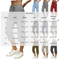 thumbnail image 3 of Purcolt Capri Pants for Women Straight Leg High Waist Elastic Pull On Bottoms Summer Casual Travel Hiking Pants with Pockets, 3 of 7