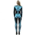 thumbnail image 3 of Combinaison d'Halloween pour Femmes Costume Squelette Nouveauté Combinaison Cosplay Justaucorps, 3 of 7